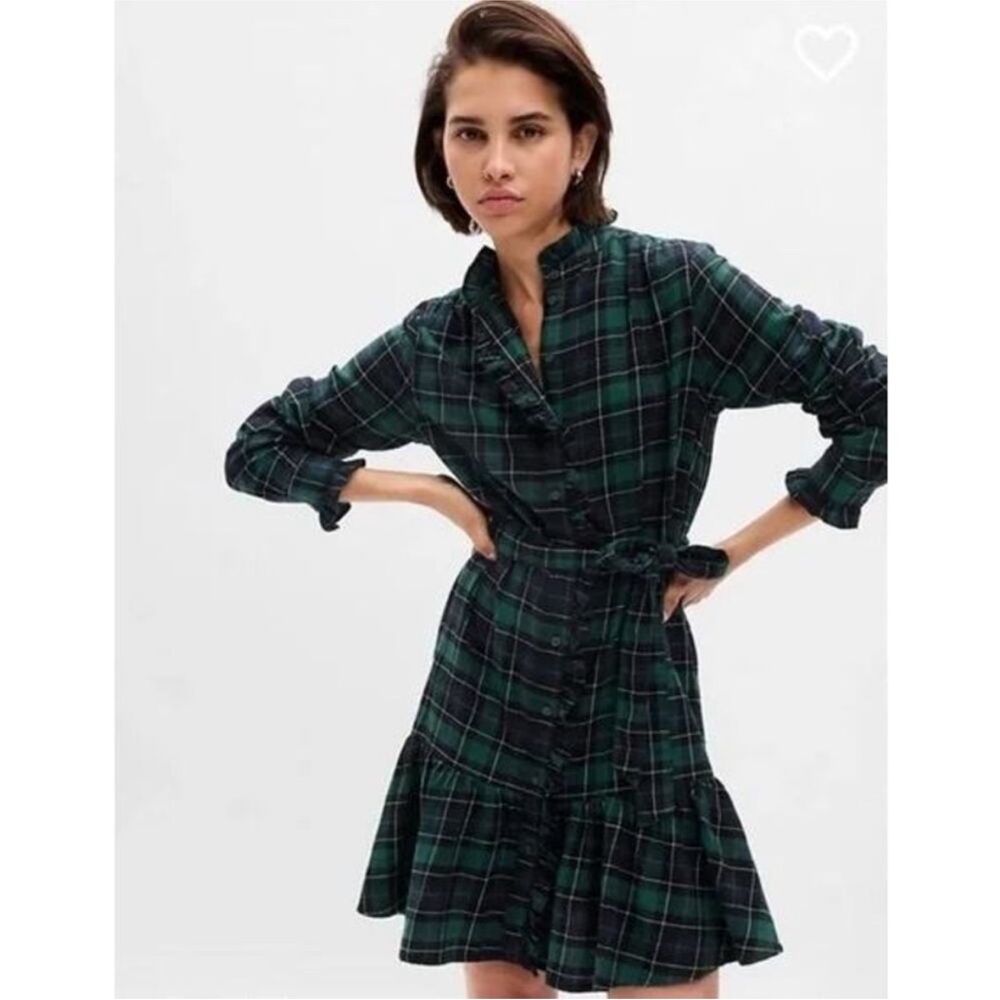 GAP plaid shirt dress